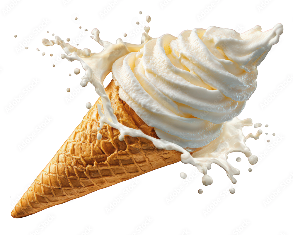 Vanilla-Soft-Serve-Ice-Cream-Waffle-Cone vanilla soft serve ice cream waffle cone<br />