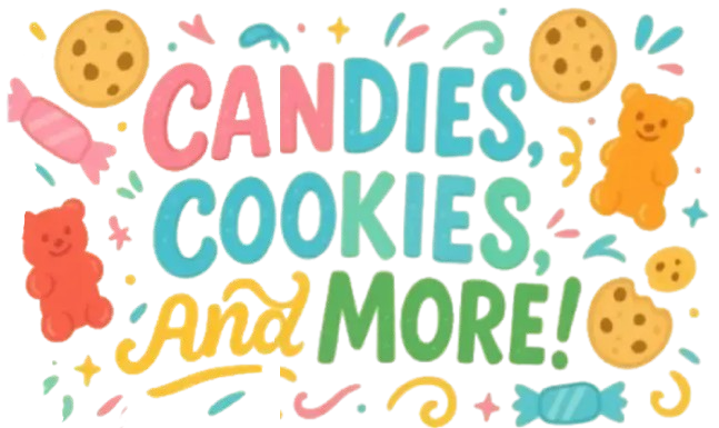 Cookies, candies, and more ice cream toppins.