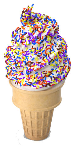 vanilla-ice-cream-cone-with-rainbow-sprinkles vanilla ice cream cone with rainbow sprinkles